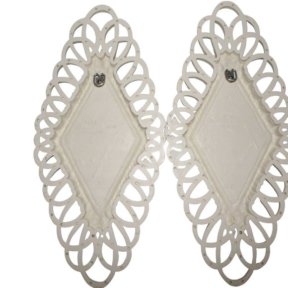 VTG Burwood Products Set Of 4 Diamond Shaped Filigree Wall Hanging Floral Decor - Picture 6 of 9